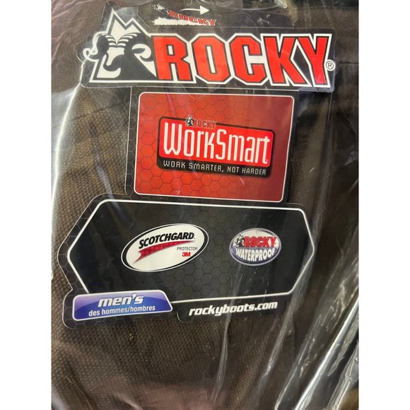 Rocky Boot Vest Men's L Waterproof Rugged Brown Canvas Lined Full Zip *NEW* - Picture 4 of 9